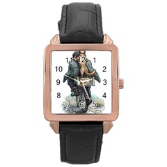 Easyrider - By Larenard Rose Gold Leather Watch  by LaRenard