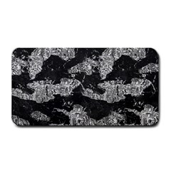 Black And White Cracked Abstract Texture Print Medium Bar Mats by dflcprintsclothing