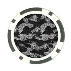 Black And White Cracked Abstract Texture Print Poker Chip Card Guard (10 Pack) by dflcprintsclothing