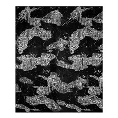 Black And White Cracked Abstract Texture Print Shower Curtain 60  X 72  (medium)  by dflcprintsclothing