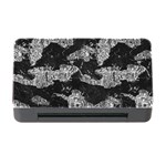 Black And White Cracked Abstract Texture Print Memory Card Reader with CF Front