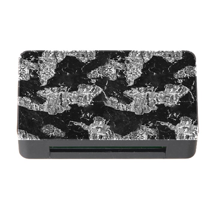 Black And White Cracked Abstract Texture Print Memory Card Reader with CF