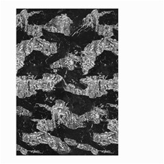 Black And White Cracked Abstract Texture Print Small Garden Flag (two Sides) by dflcprintsclothing