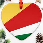 Seychelles flag Ornament (Heart) Front