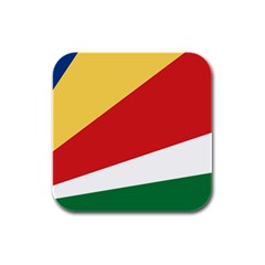 Seychelles Flag Rubber Square Coaster (4 Pack)  by FlagGallery