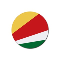 Seychelles Flag Rubber Round Coaster (4 Pack)  by FlagGallery