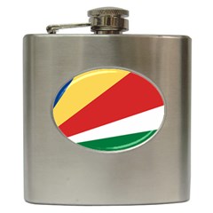 Seychelles Flag Hip Flask (6 Oz) by FlagGallery