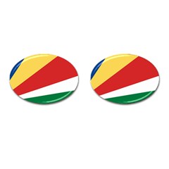 Seychelles Flag Cufflinks (oval) by FlagGallery