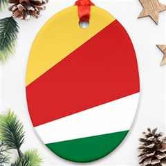 Seychelles Flag Oval Ornament (two Sides) by FlagGallery