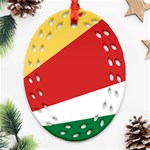 Seychelles flag Oval Filigree Ornament (Two Sides) Front