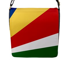 Seychelles Flag Flap Closure Messenger Bag (l) by FlagGallery