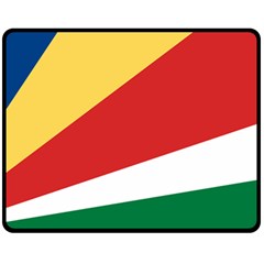 Seychelles Flag Double Sided Fleece Blanket (medium)  by FlagGallery