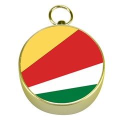 Seychelles Flag Gold Compasses by FlagGallery