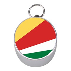 Seychelles Flag Mini Silver Compasses by FlagGallery