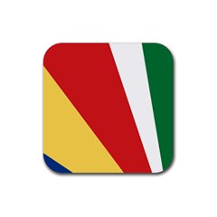 Seychelles-flag12 Rubber Coaster (square)  by FlagGallery