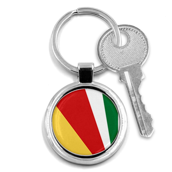 Seychelles-flag12 Key Chain (Round)