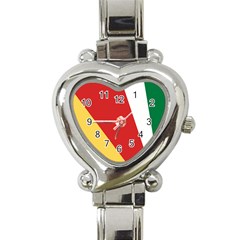 Seychelles-flag12 Heart Italian Charm Watch by FlagGallery