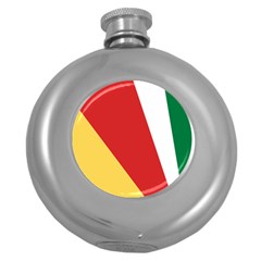 Seychelles-flag12 Round Hip Flask (5 Oz) by FlagGallery