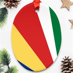 Seychelles-flag12 Oval Ornament (two Sides) by FlagGallery