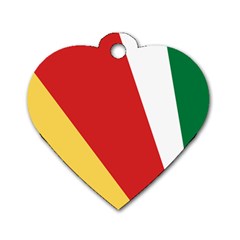 Seychelles-flag12 Dog Tag Heart (one Side) by FlagGallery