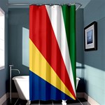 Seychelles-flag12 Shower Curtain 36  x 72  (Stall)  Curtain(36 X72 ) - 33.26 x66.24  Curtain(36 X72 )