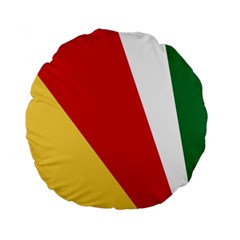 Seychelles-flag12 Standard 15  Premium Flano Round Cushions by FlagGallery