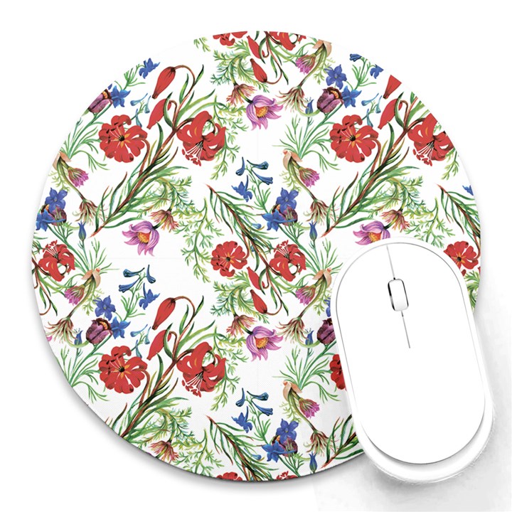 Flowers pattern Round Mousepads