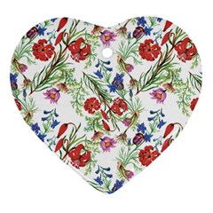 Flowers Pattern Ornament (heart) by goljakoff