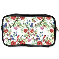 Flowers Pattern Toiletries Bag (two Sides) by goljakoff