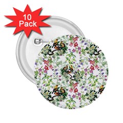 Green Flora 2 25  Buttons (10 Pack)  by goljakoff