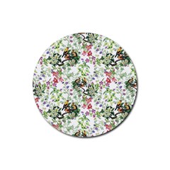 Green Flora Rubber Coaster (round)  by goljakoff