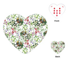 Green Flora Playing Cards Single Design (heart) by goljakoff