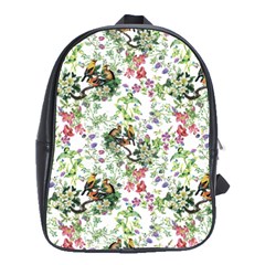 Green Flora School Bag (large) by goljakoff