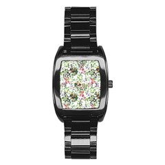 Green Flora Stainless Steel Barrel Watch by goljakoff