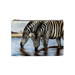 Zebras  Cosmetic Bag (medium) by ArtByThree