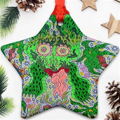 Supersonicfrog Star Ornament (two Sides) by chellerayartisans