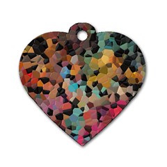 Mosaic Pieces                                                    Dog Tag Heart (one Side) by LalyLauraFLM