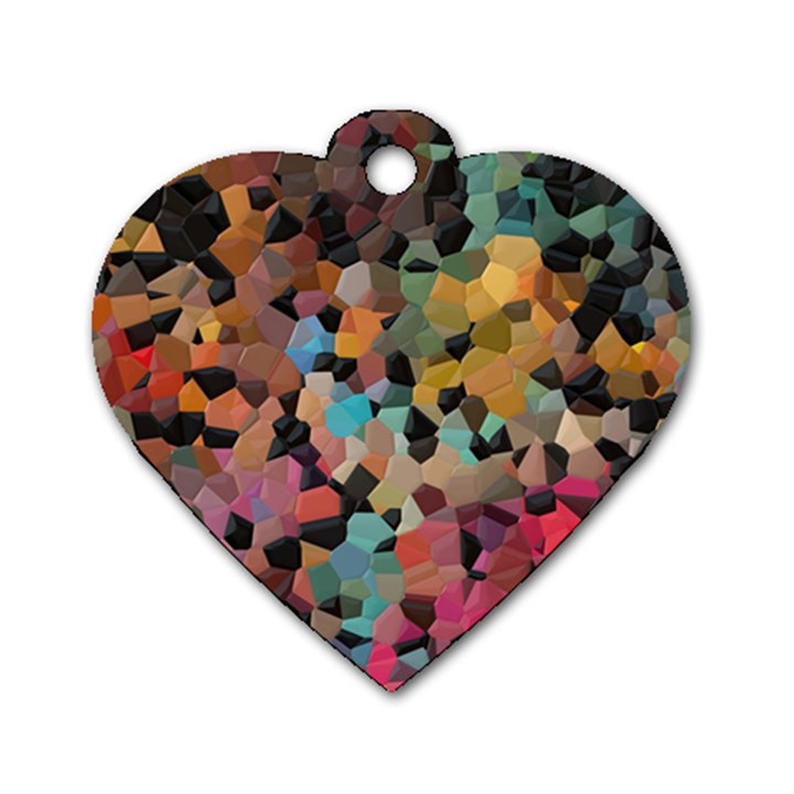 Mosaic pieces                                                    Dog Tag Heart (One Side)