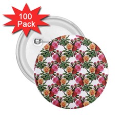 Flowers Pattern 2 25  Buttons (100 Pack)  by goljakoff