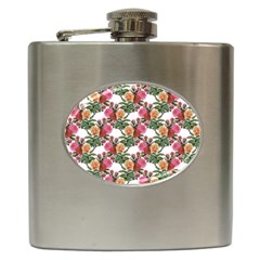 Flowers Pattern Hip Flask (6 Oz) by goljakoff