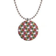 Flowers Pattern 1  Button Necklace by goljakoff