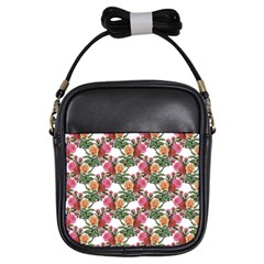 Flowers Pattern Girls Sling Bag by goljakoff