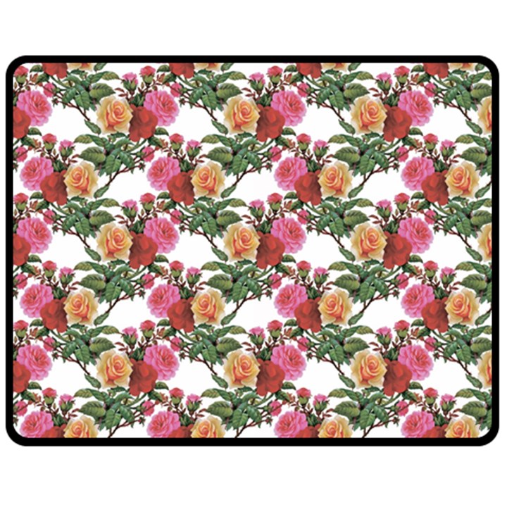 Flowers pattern Fleece Blanket (Medium) 