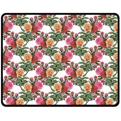 Flowers Pattern Double Sided Fleece Blanket (medium)  by goljakoff