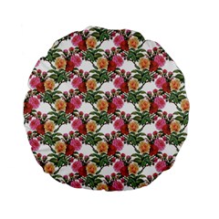 Flowers Pattern Standard 15  Premium Flano Round Cushions by goljakoff