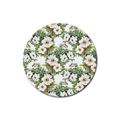 Summer Flowers Rubber Coaster (round)  by goljakoff