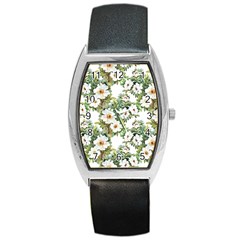 Summer Flowers Barrel Style Metal Watch by goljakoff