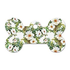 Summer Flowers Dog Tag Bone (one Side) by goljakoff