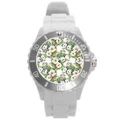 Summer Flowers Round Plastic Sport Watch (l) by goljakoff