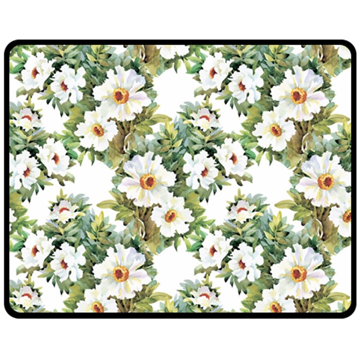 Summer flowers Double Sided Fleece Blanket (Medium) 